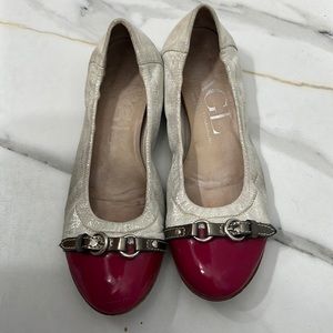 AGL capped toe flats 38.5 used good condition